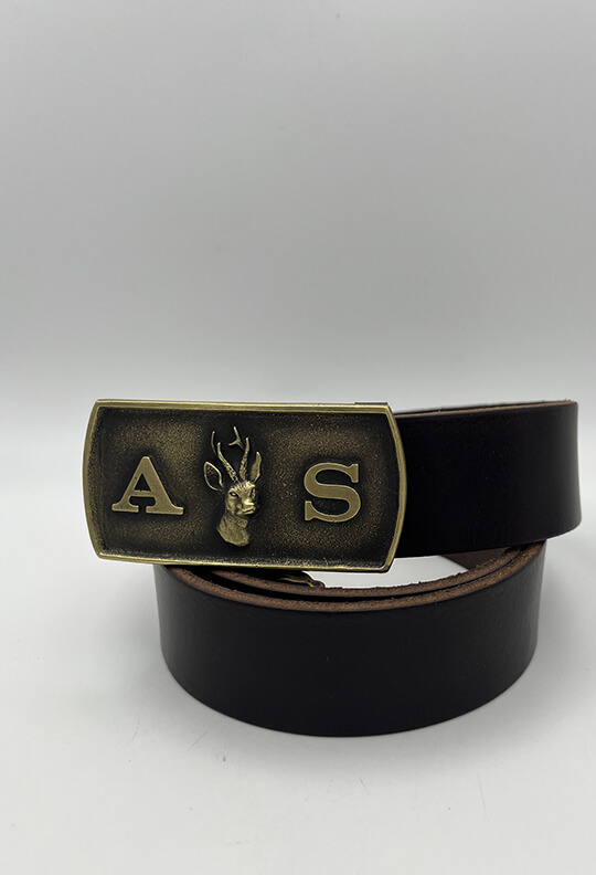 Gürtelschnalle Monogramm mit Gams