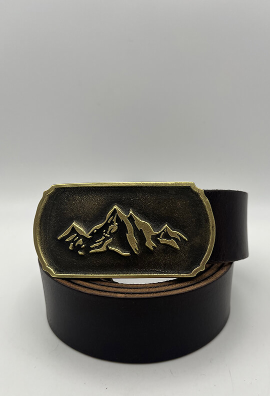 Gürtelschnalle Bergmotiv