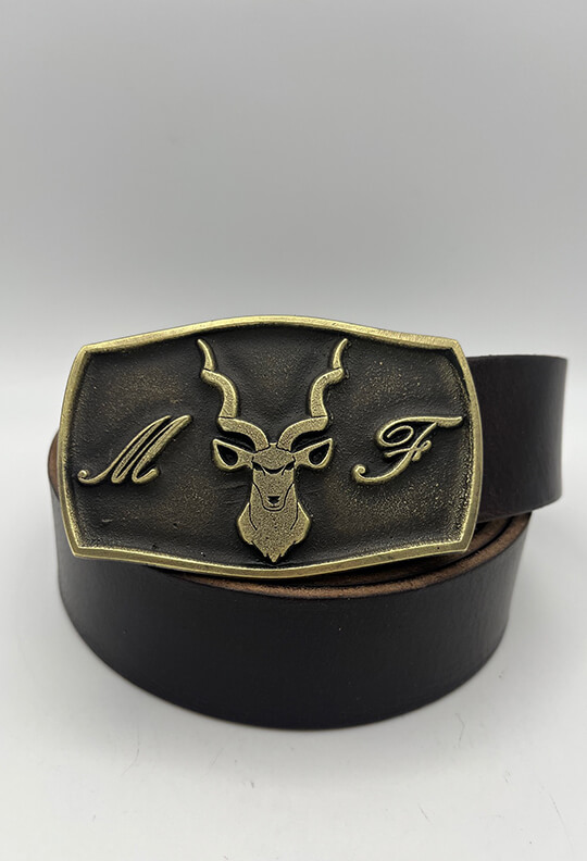 Gürtelschnalle Monogramm mit Gams